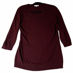 New York & Company Burgundy Knit Sweater | Size XL (Runs Small)